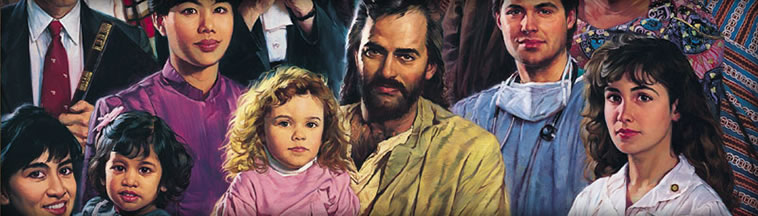 Nathan Green Portrait of Jesus with a bunch of random people